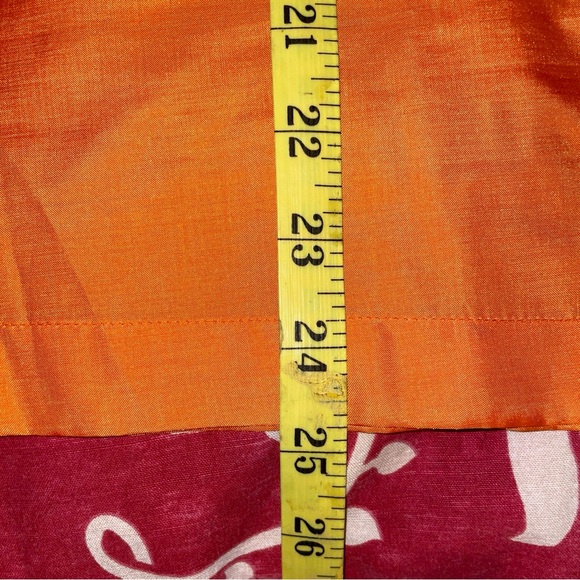 VTG Orange Short Sleeved Blouse with Green Trim - Picture 7 of 9